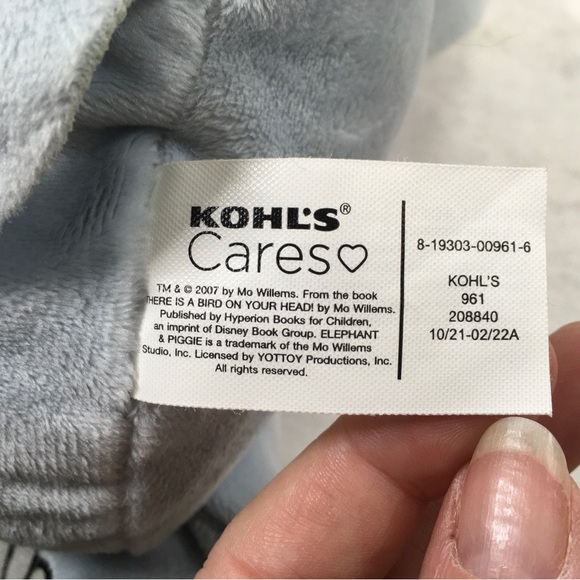 Kohls Cares Mo Willems Gerald Elephant 13 inch Plush Stuffed Animal - Picture 6 of 8